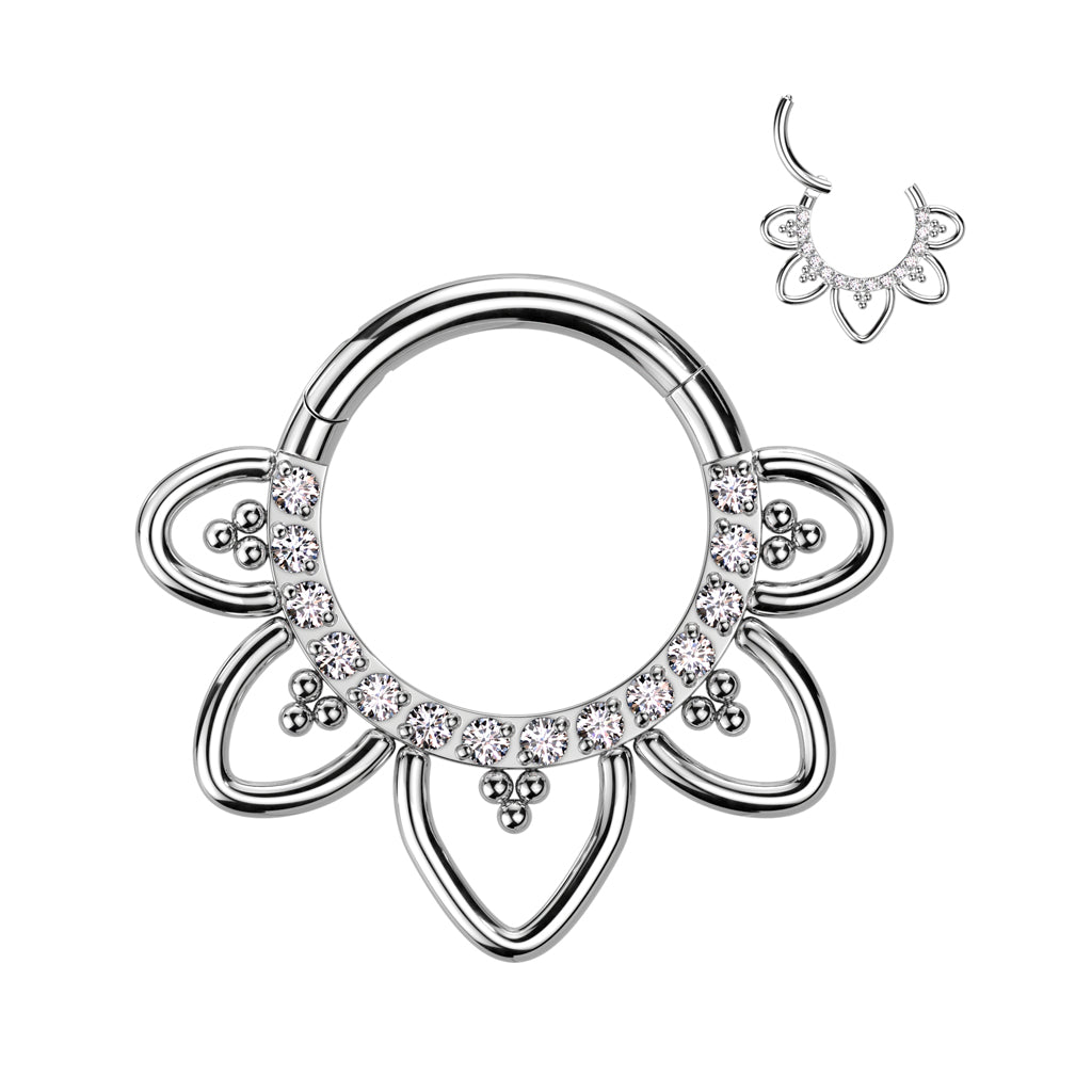 Implant Grade Titanium Hinged Segment Hoop Ring With Front Facing